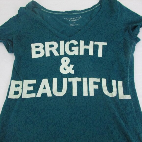 American Eagle Shirt S Green Bright & Beautiful - Picture 10 of 12